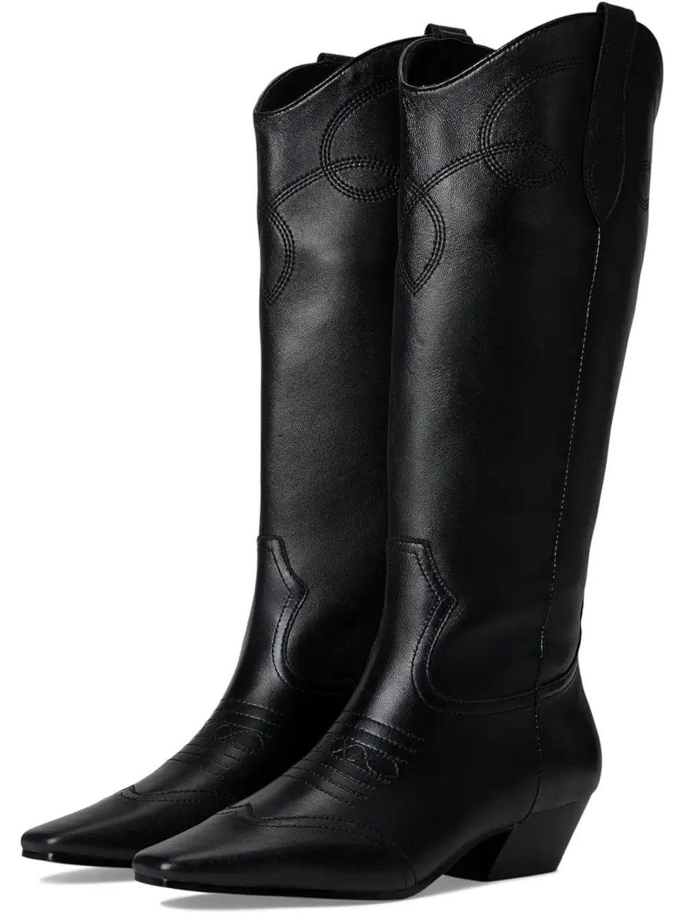 Steve Madden Black “Dollie”-Pointed Cowboy Boots BNIB